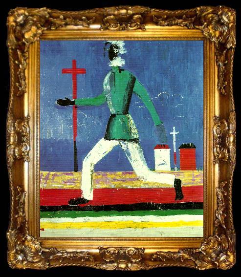 framed  Kazimir Malevich running man, ta009-2